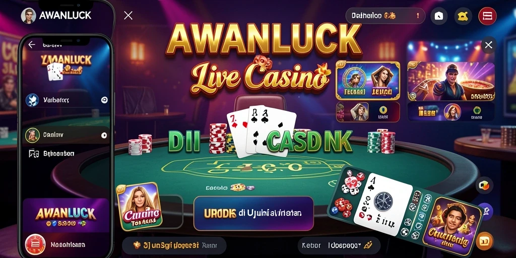 Tampilan permainan Live Casino yang mendebarkan di AWANLUCK.