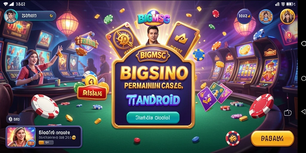 Tampilan gameplay menarik dari BIGMSG dengan fitur kasino interaktif.