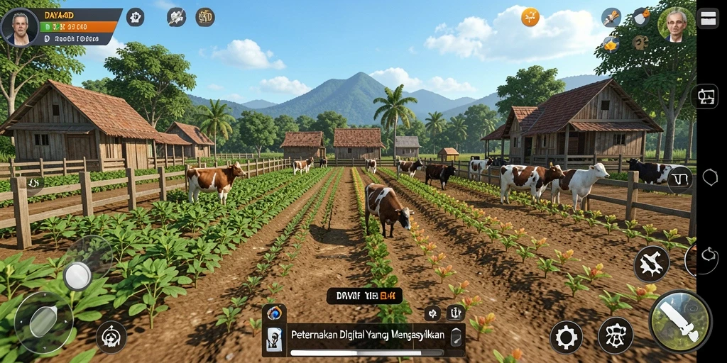 Tampilan gameplay farming di DAYA4D yang menarik dan berwarna.