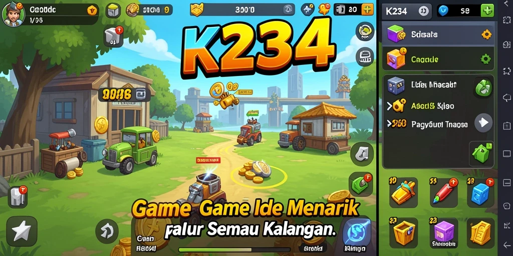 Tampilan screenshot gameplay K234 menunjukkan grafis yang menarik dan antarmuka yang ramah pengguna.