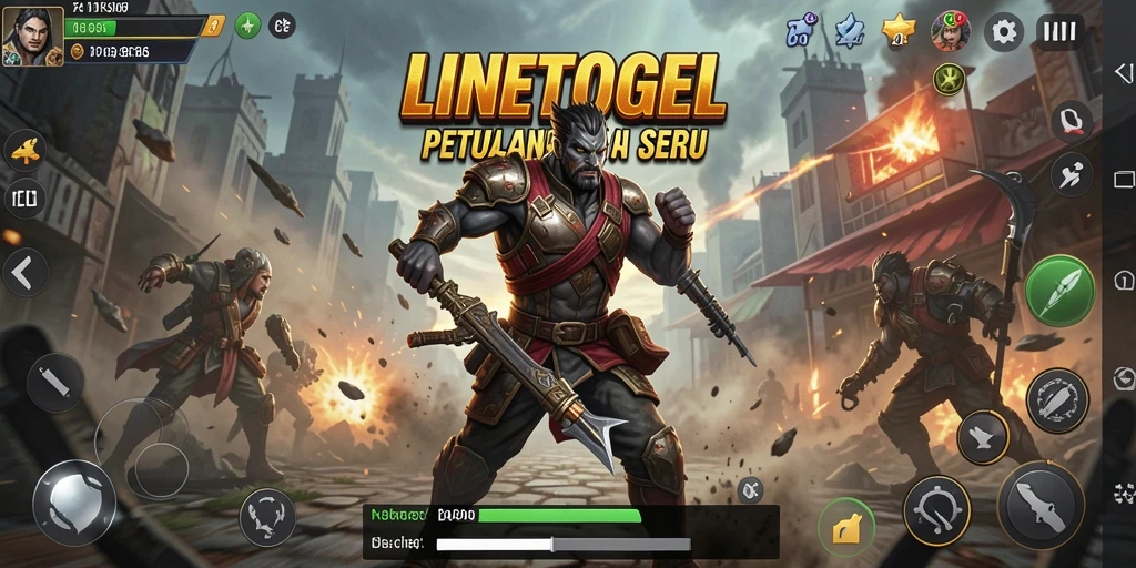 Tampilan mendebarkan dari gameplay action LINETOGEL.