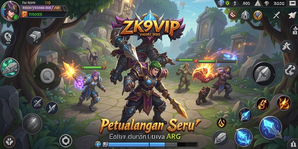Screenshot gameplay ZK9VIP dengan pertarungan yang intens.